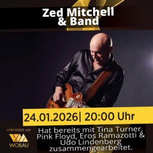 Zed Mitchell & Band am 24.01. | 20 Uhr